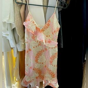 Embroidered Mini Dress